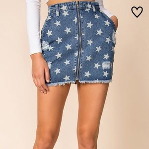 Superdown revolve Star Kayla zip front mini skirt